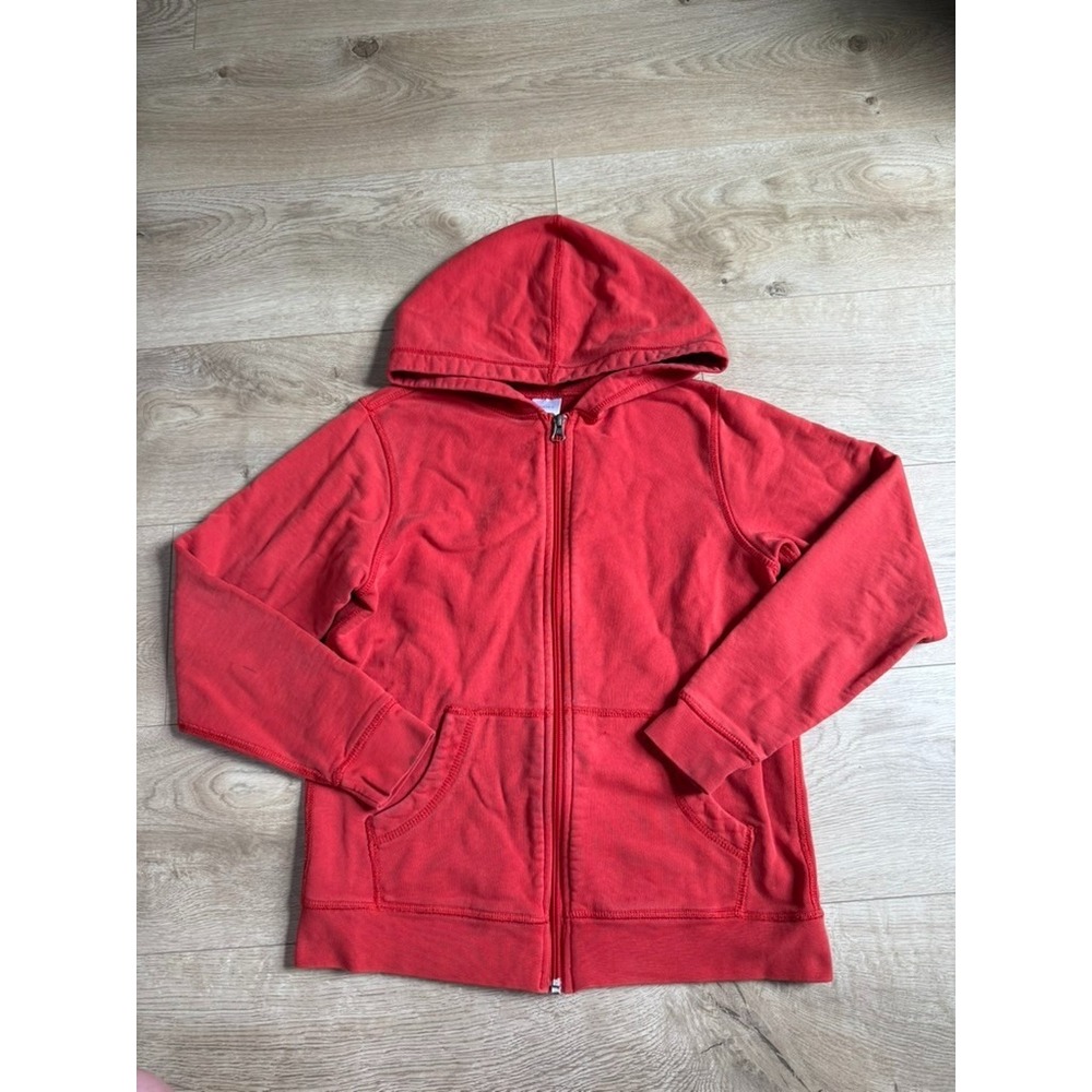 Kids Hanna Andersson red‎ terry full zip survivor hoodie jacket unisex size 12